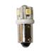 КРУШКА 12V, ЛЕД, BA9S, СТУДЕНО БЯЛО - 4SMDS+1LED